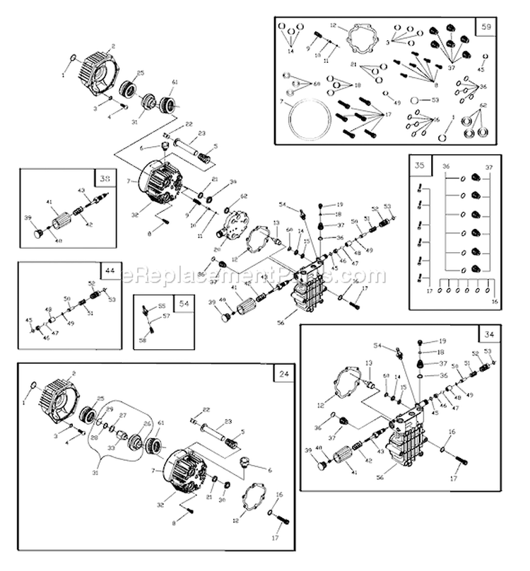 Page A Diagram and Parts List for 1676-1  Briggs and Stratton Pressure Washer